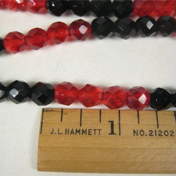 Necklace Glass Faceted Beaded 62 inch Vintage Strand Jewelry Statement Flapper - Picture 2 of 8